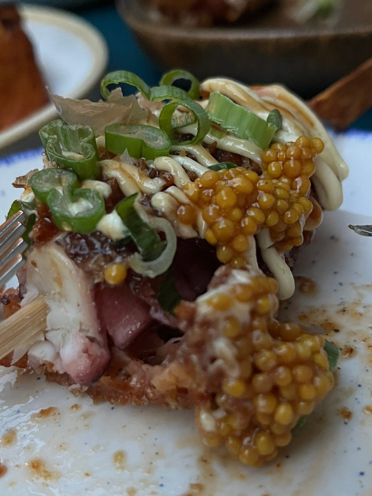 L'octopus pogo, façon corn dog, sauce tonkatsu