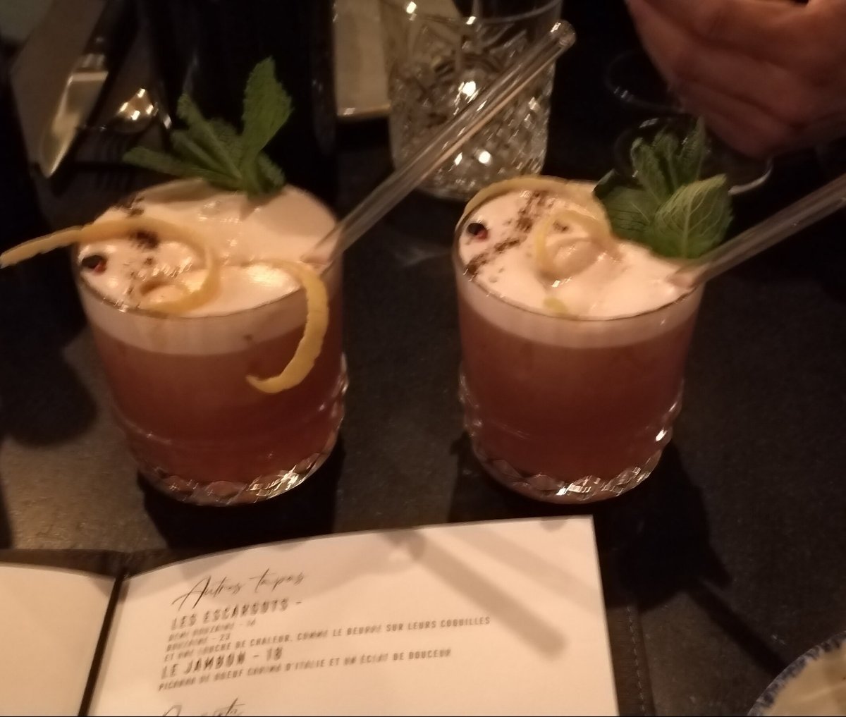 Cocktails maison sur la carte du Bouchon